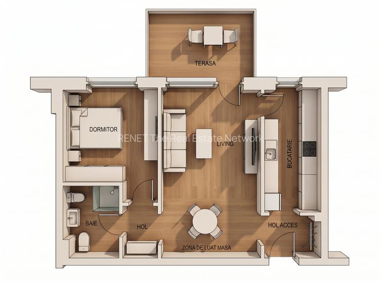 Apartament Pipera 2 camere - Mobilat/Utilat - 1