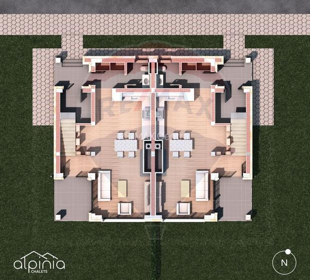 Teren 1600 mp cu proiect & autorizație, Chalet Duplex Râșnov Glăjerie - 7