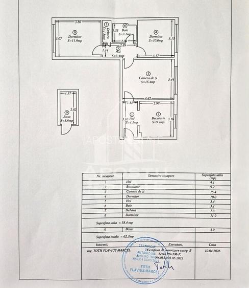 Apartament cu 3 camere,semidecomandat,de vanzare, zona Garii,Timisoara - 9
