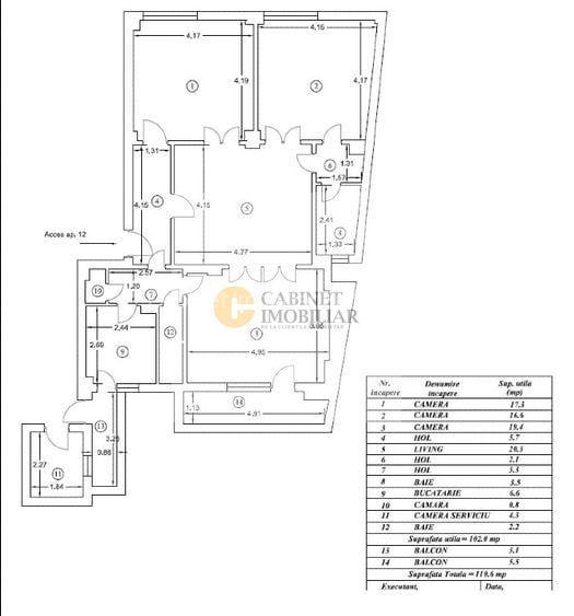4 camere I Parc Cismigiu I Etaj 1 I 111 mp - 14