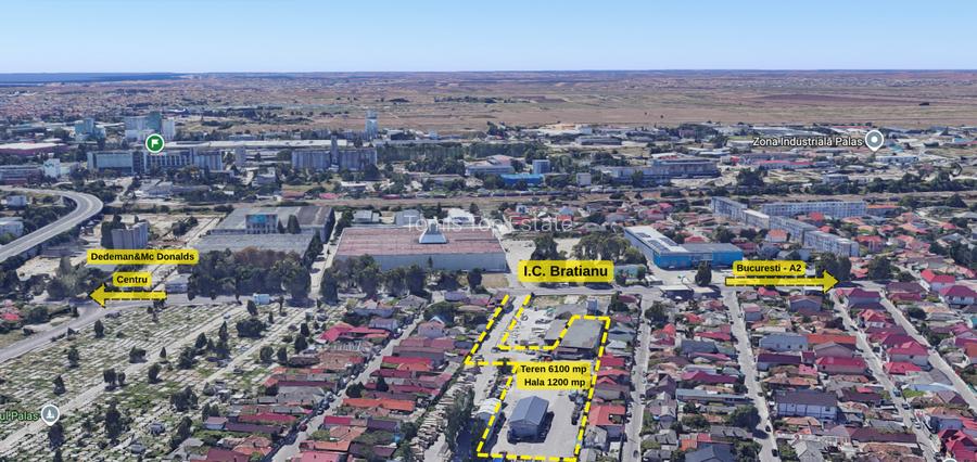 Teren 6100 mp platforma betonata in Constanta intrare de pe A2 Bd. IC Bratianu - 11