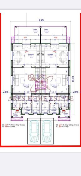 Casa in stil mediteranean, ultrafinisată 5 camere, 3 bai + curte. - 1
