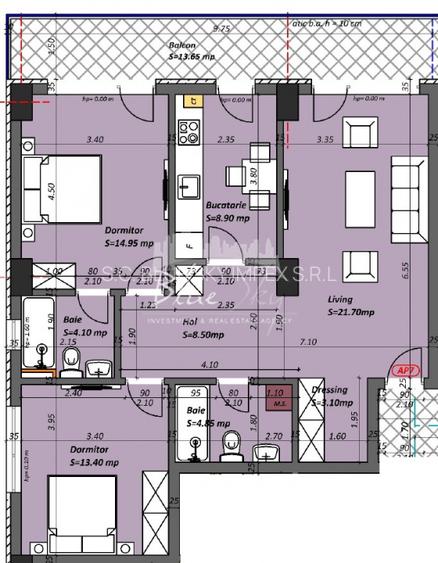 Apartament 3 camere situat in Tomis Plus- Madrid 48 - 4
