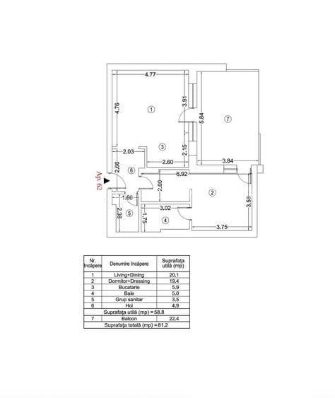 Apartament 2 Camere ARQA Jollie Village Erou Iancu Nicolae - 15
