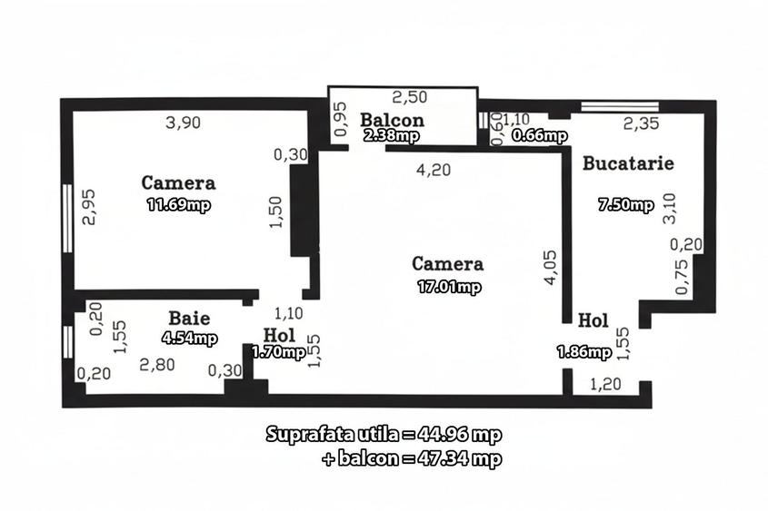 De vânzare apartament 2 Camere în Buziaș - 1