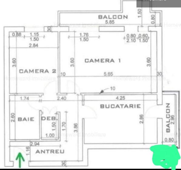 Apartament de vanzare, cu 2 camere, 58 mp, zona Zorilor! - 12