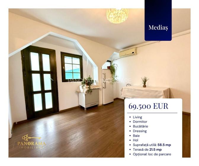 Apartament la etajul 1 cu terasa de 21.5 mp, situat în zona centrală - 2