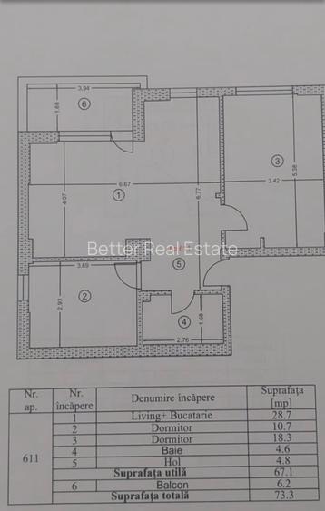 Apartament 3 camere de vânzare Popești-Leordeni, bloc nou, decomandat - 2