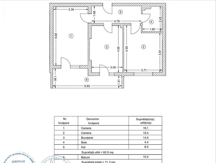 Apartament 2 camere 61mp utili / incalzire pardoseala / Metrou N.Teclu - 2