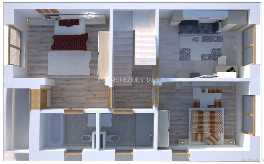 vila duplex-5cam.-2parc.-curte lib.-125mp/centru Popesti Leordeni - 14