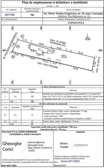 Teren 782 mp | Str. Pictor Nicolae Grigorescu | Zona Stadion | Utilită - 3