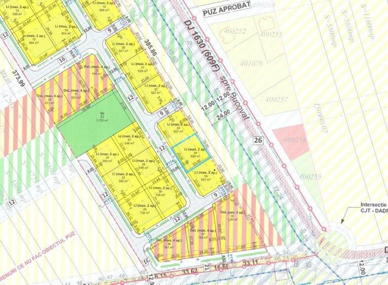 Teren pentru casă/duplex, Bucovăț, 529 mp | utilități | 62 €/mp  + TVA - 7