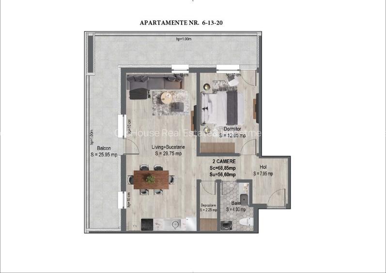 VANZARE  APARTAMENT CU 2 CAMERE  CARTIER MAGNOLIA VILLAGE ZONA PAULESTI LACURI - 2