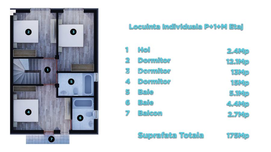 Casa de vanzare | 175mp | Single si duplex | Otopeni central | 700m fata de DN1 - 2