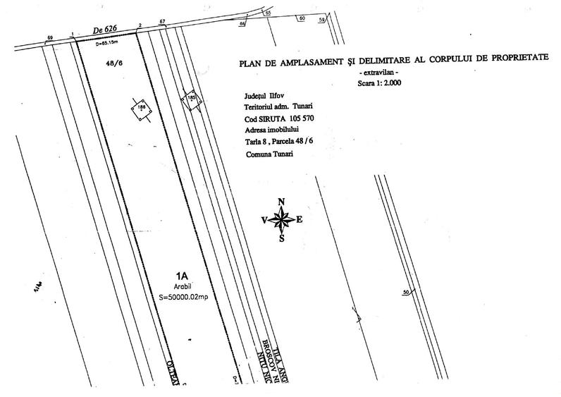 Tunari, Dimieni, vanzare teren intravilan, suprafata 50.000 mp, deschidere 65 ml - 1