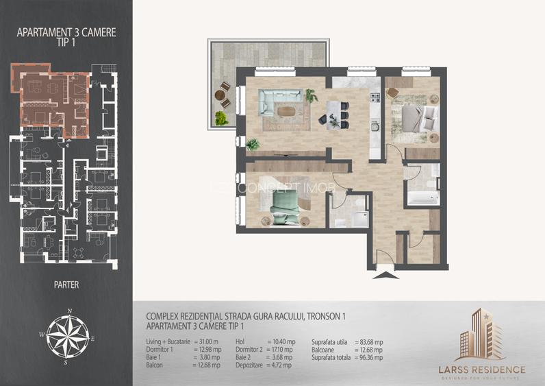 0% comision | Apartamente noi cu 3 camere | Sector 3 | Metrou Nicolae Teclu 700m - 6