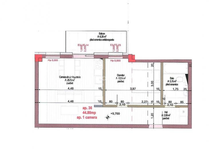 Apartament 2 camere | 45 mp | 6 mp balcon | Cartier Europa - 2