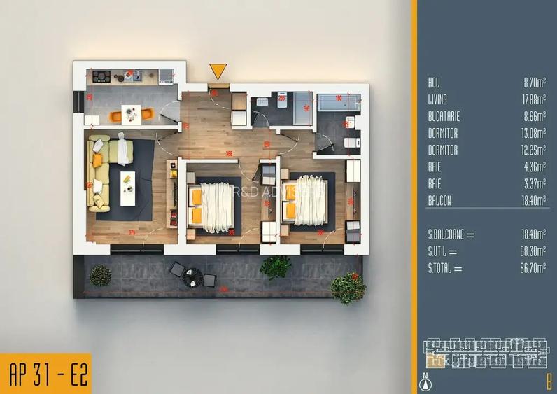 Apartament 3 camere Theodor Pallady - 6