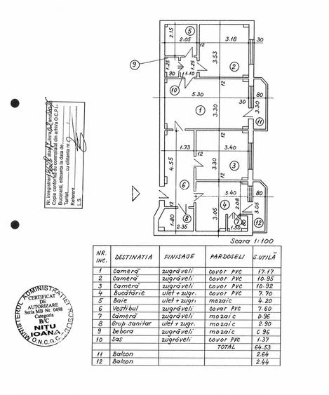 3 camere Tineretului, etaj 1, centrală proprie, bloc reabilitat - 1