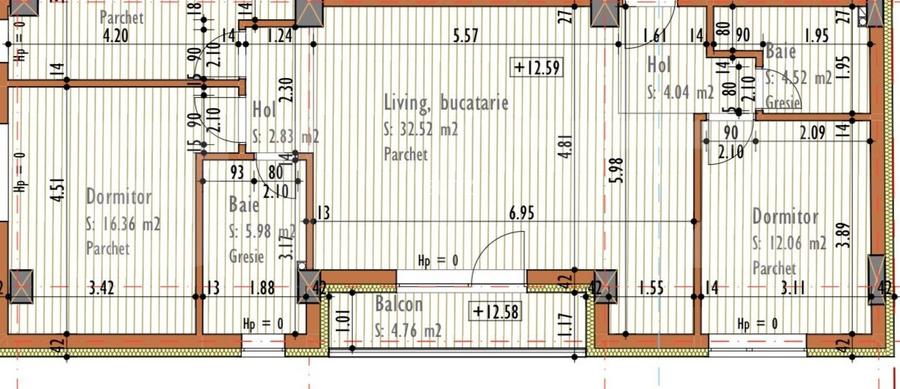 Apartament de vanzare, cu 3 camere, 93 mp, Bloc Nou, zona Marasti - 2