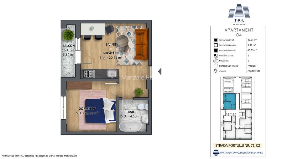 Apartamente/garsoniere de vanzare, prima linie la mare, Costinesti-Epava - 15