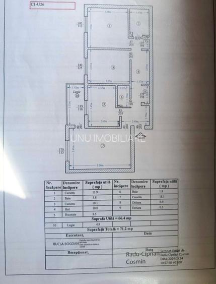 3 camere Decomandat- Pacurari- etaj 2 - 72 mp - 135000 euro - 5