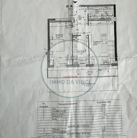 Vând Apartament 2 camere, 60 mp utili + terasă 30 mp - 10