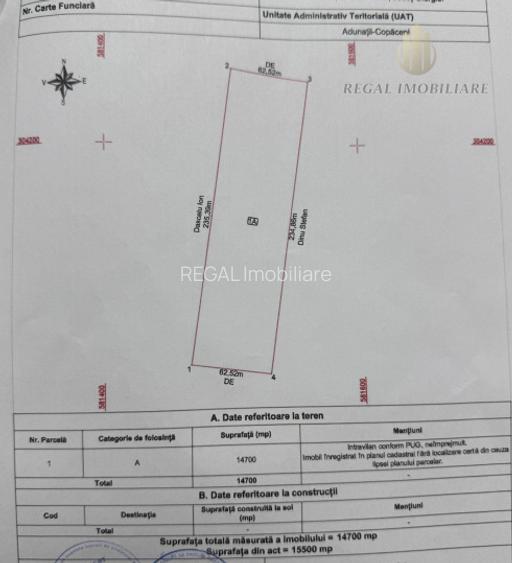 Teren Intravilan | Adunatii Copaceni | 14.700 mp | 20 Km Bucuresti - 2