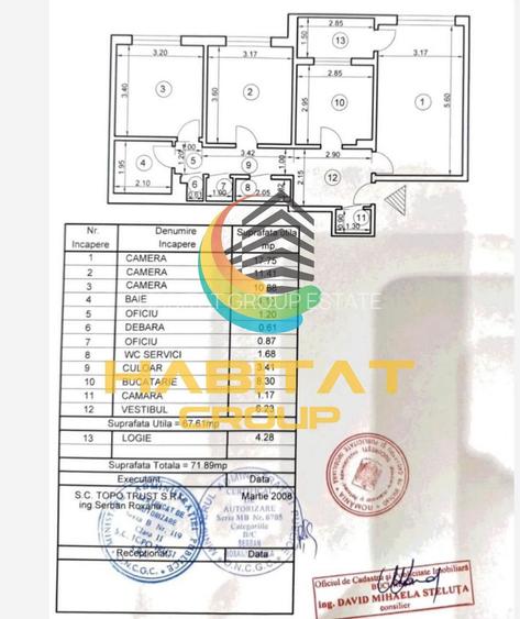 Vanzare Apartament Decomandat De 3 Camere 71.89mp Zona Aparatorii Patriei - 1