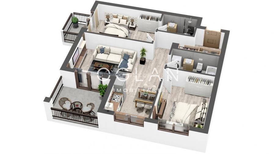 Apartament 3 camere cu terasa si gradina 50 mp, zona Brana 0%Comision - 8