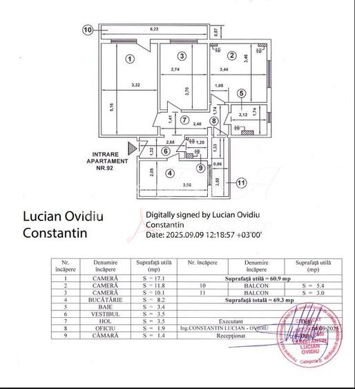 Apartament 3 camere, decomandat, zona Rahova - 17