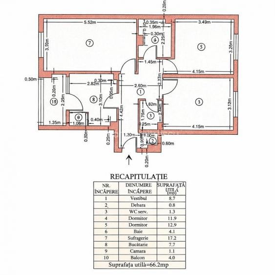 Stefanestii de Jos, 3 camere 70 mp,2 bai,centrala proprie,etaj 1/2,Comision 0% - 17