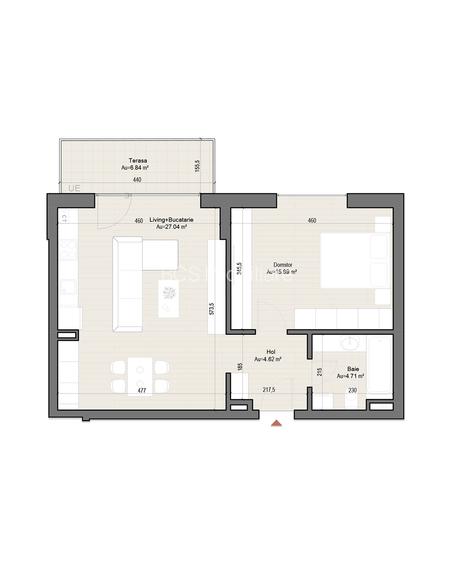 Apartament 2 camere cu parcare - Uranus - 1