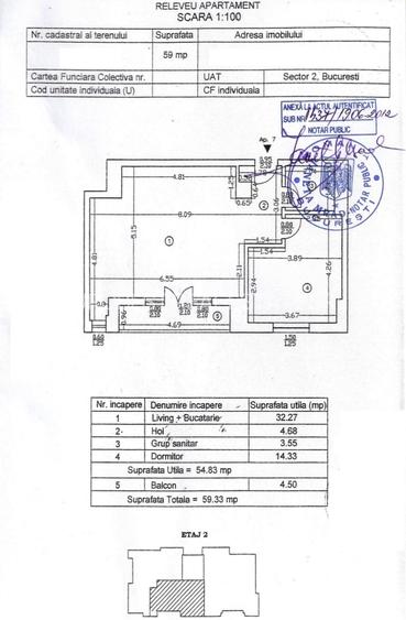 Floreasca, Fratelli, apartament 2 camere, 60 mp totali, imobil din 2010 - 1
