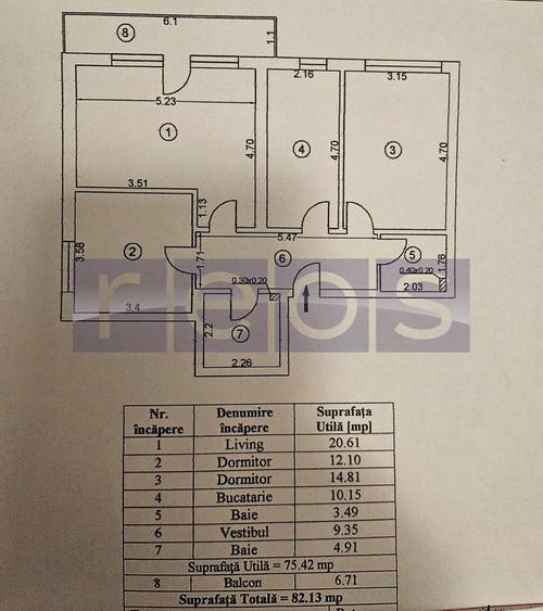VANZARE 3 CAMERE -DECOMANDAT - PARCARE -Aparatorii Patriei - 14