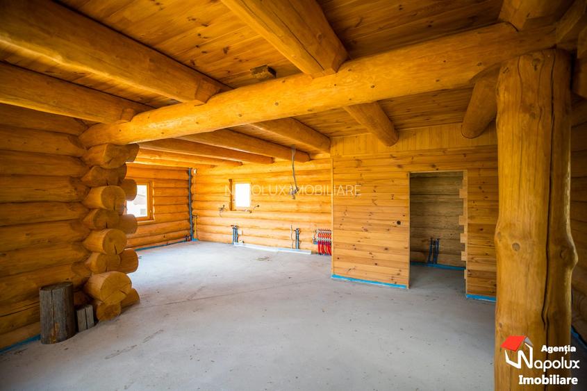 Exclusivitate! Casa din busteni intregi in Chinteni - 8