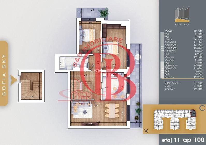 Apartament 5 camere Suprafata utila 152mp | 7min metrou Nicolae Teclu - 1