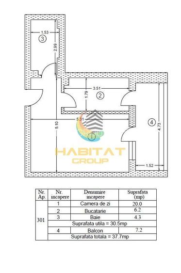 Garsoniera finalizata la 5 minute de metrou Mutare rapida - 2