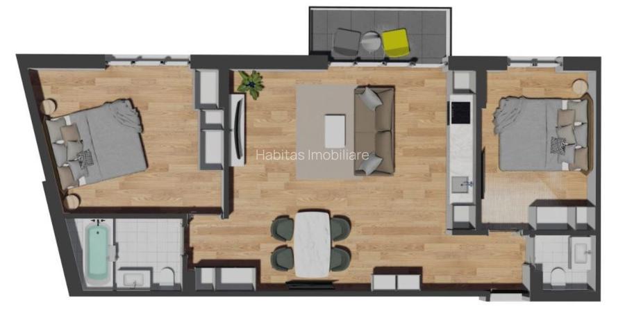 Apartament cu 3 camere, zona Vivo, parcari subterane - 40