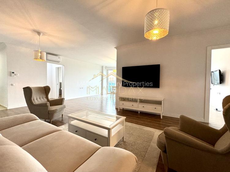 4 rooms apartment - 122 sqm/ Rented/ 1 Parking / Floreasca - Lake View - 4