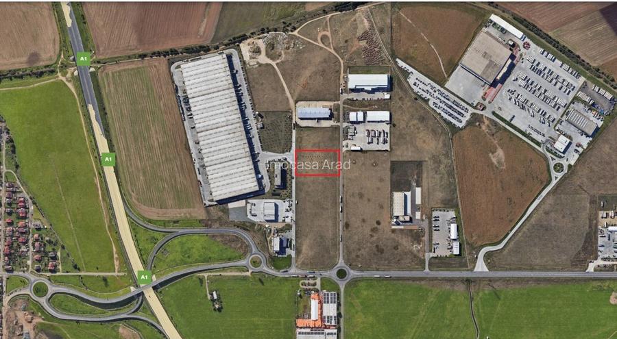 De vânzare teren intravilan industrial Arad sud A1 Zadareni - 2