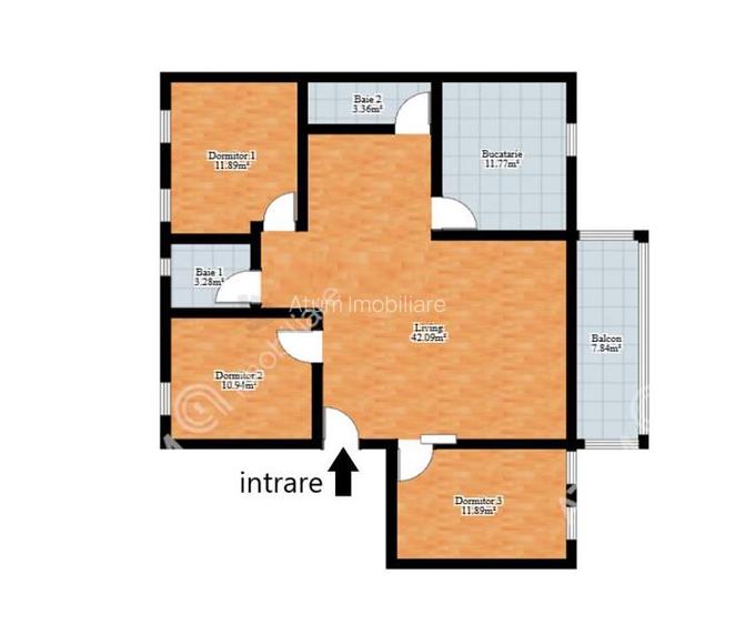 Apartament cu 4 camere , balcon si parcare in zona Strand din Sibiu - 11