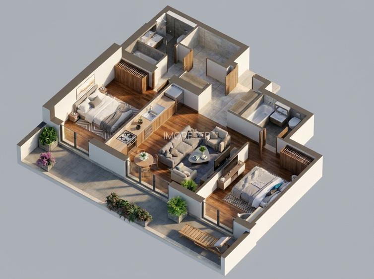APARTAMENT 3 CAMERE IN COMPLEX CU PREMIU DE ARHITECTURA, PARC PRIVAT, LAC - 5