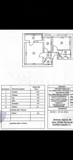 Apartament 2 camere | Etaj 1 | 40.2mp | - 9
