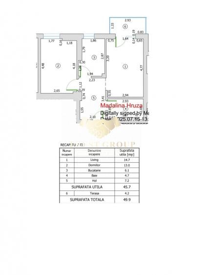 Apartament 2 camere decomandat, nou, 50 mp, etaj 10/11, cu centrală proprie - 7
