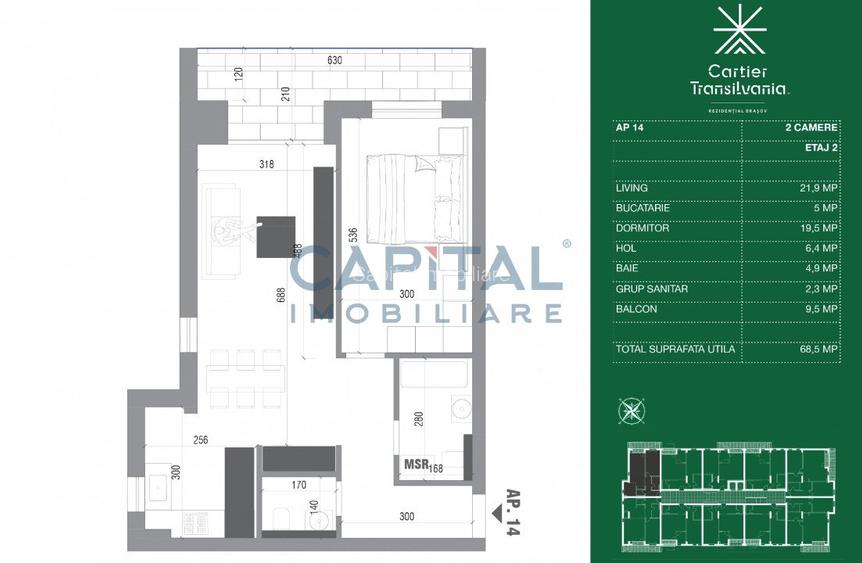 Comision 0%! Apartament etaj 2 zona Noua - 8