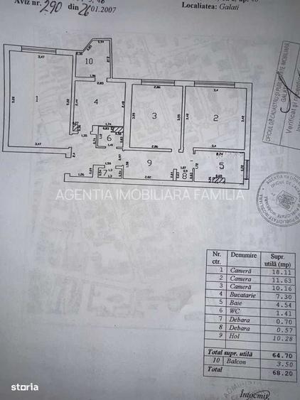 Apartament 3 camere decomandate, etaj 2 – zona Piata Centrala - 9