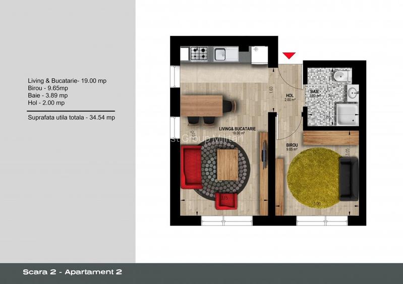 Apartament 2 camereDirect Dezvoltator Weiner 12 Residence Militari - 16