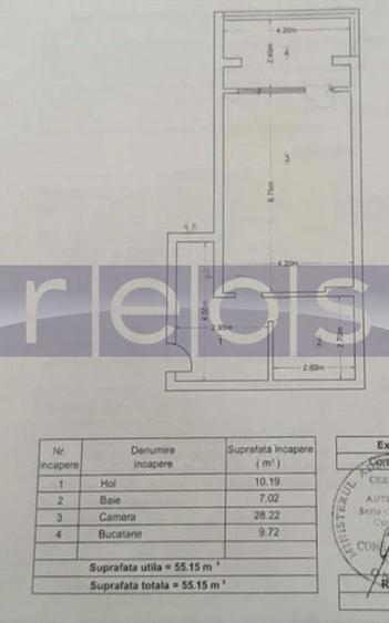 DE VANZARE STUDIO 55 MP – LIVING SPATIOS – IDEAL INVESTITIE - 1