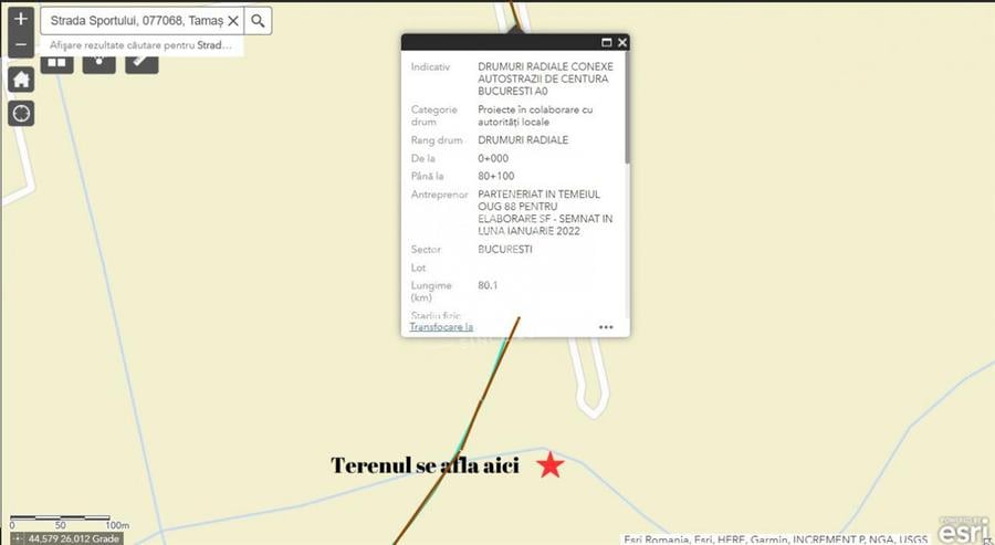 Corbeanca Strada Sportului -Acces direct catre viitoarea Autostrada de Centura - 5